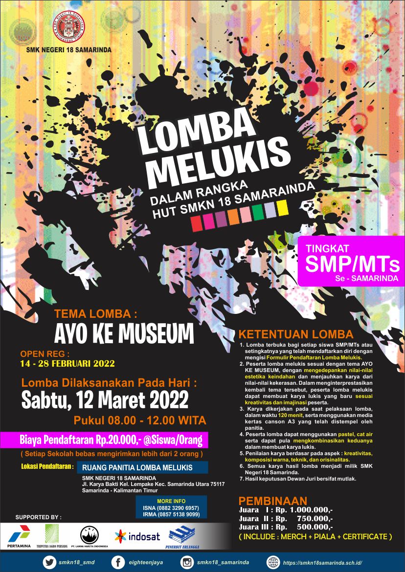 SMKN 18 SAMARINDA MENYELENGGARAKAN LOMBA MELUKIS TINGKAT SMP SE SAMARINDA SMKN 18 SAMARINDA MENYELENGGARAKAN LOMBA MELUKIS TINGKAT SMP SE SAMARINDA