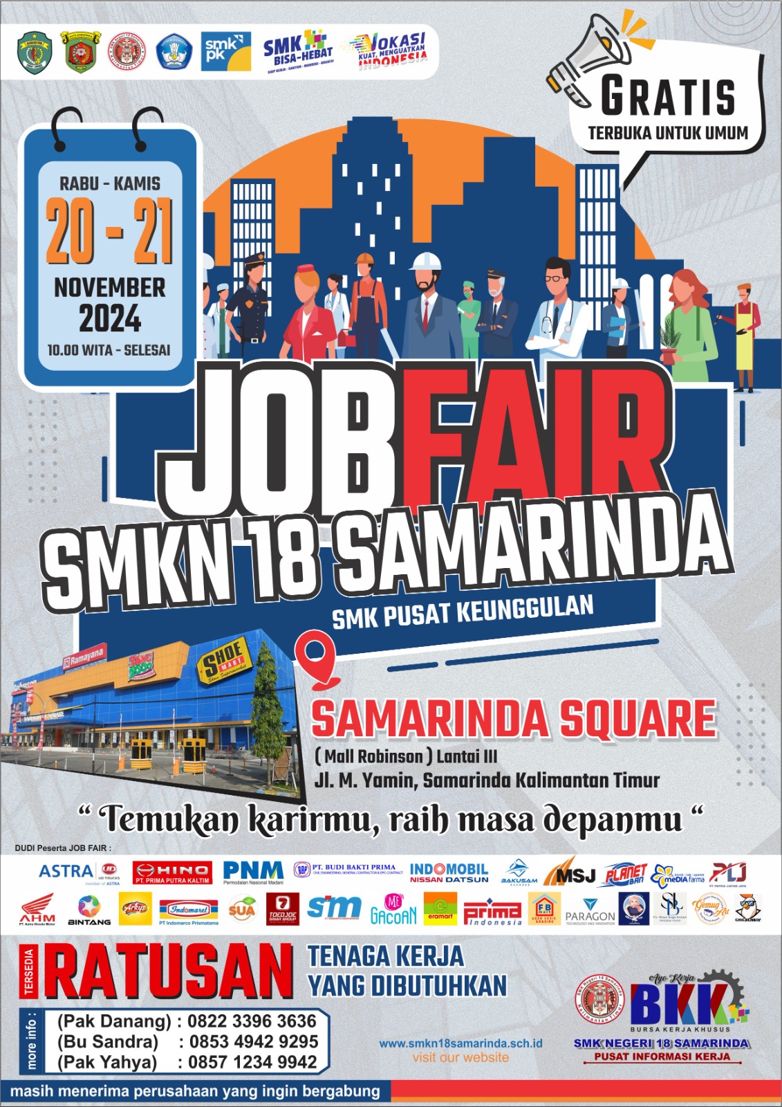 BERGABUNGLAH DENGAN ACARA KAMI "JOB FAIR" SMK PUSAT KEUNGGULAN